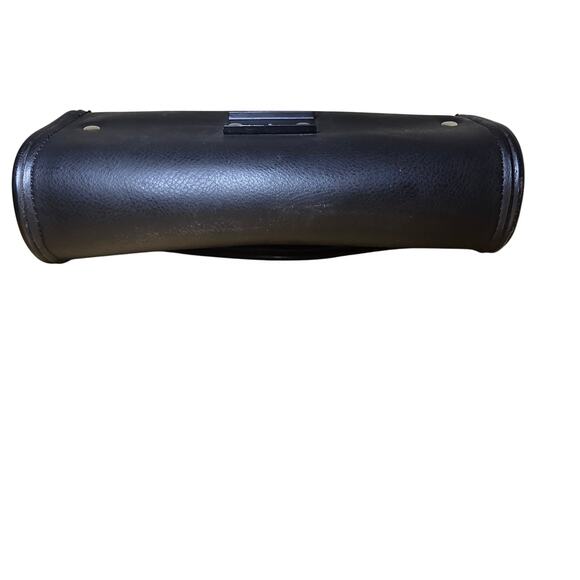 NEW Studded Black Leather Motorcycle Windshield Bag with Rare Harley Vintage Pin - Picture 5 of 8